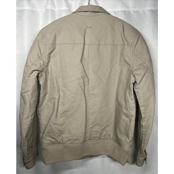 G-Star Raw Correct Jacket Mens S Beige Fleet Bomber Full-Zip Funnel Neck - Picture 3 of 6